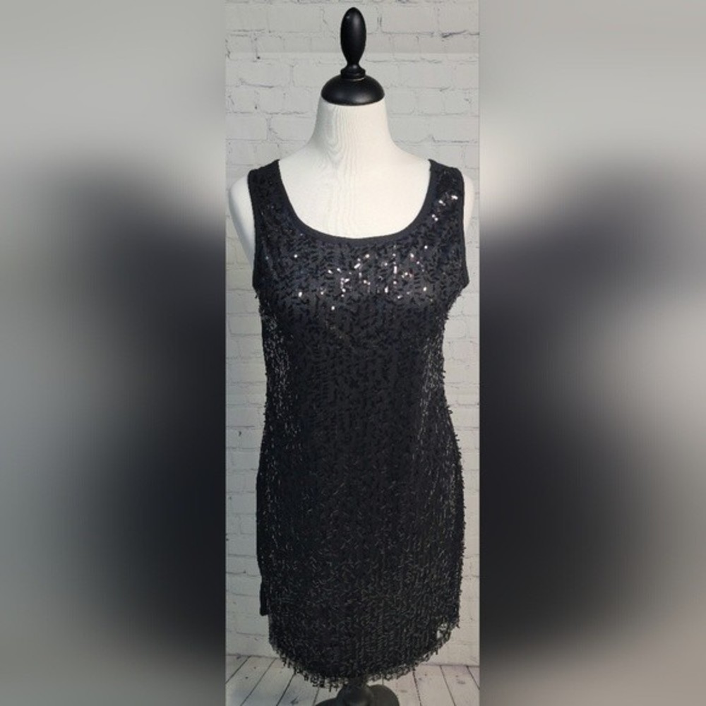 Pinky Black Sequins Mini Dress size XL NWT